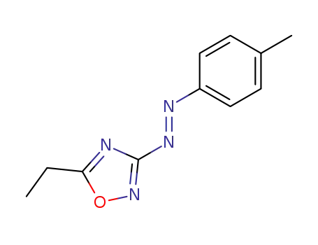 Molecular Structure of 52512-63-7 (5-ethyl-3-<i>trans</i>-<i>p</i>-tolylazo-[1,2,4]oxadiazole)