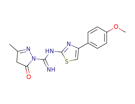 <i>N</i>-[4-(4-methoxy-phenyl)-thiazol-2-yl]-3-methyl-5-oxo-2,5-dihydro-pyrazole-1-carboximidic acid amide