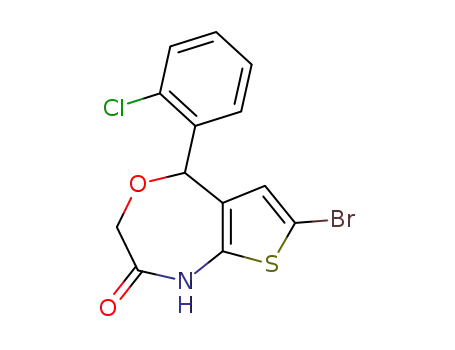 Thieno[2,3-e][1,4]oxazepin-2(3H)-one,
7-bromo-5-(2-chlorophenyl)-1,5-dihydro-