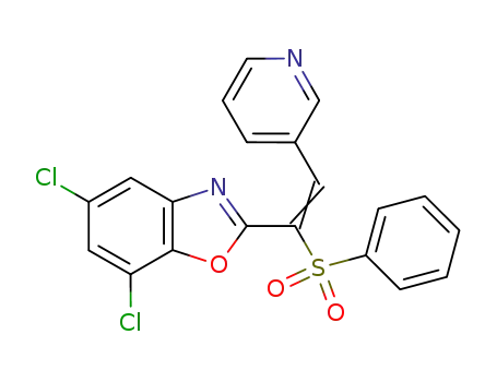 2-(1-benzenesulfonyl-2-pyridin-3-yl-vinyl)-5,7-dichloro-benzooxazole