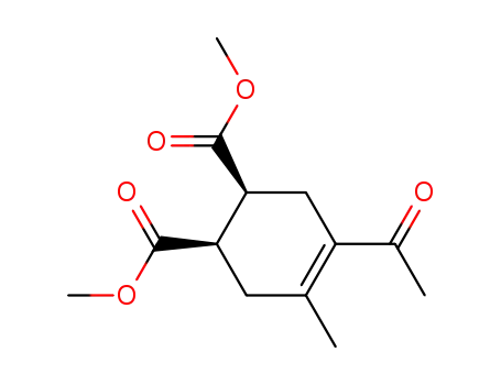 Molecular Structure of 61346-02-9 (4-Cyclohexene-1,2-dicarboxylic acid, 4-acetyl-5-methyl-, dimethyl ester)