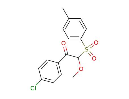 Molecular Structure of 41997-85-7 (Ethanone, 1-(4-chlorophenyl)-2-methoxy-2-[(4-methylphenyl)sulfonyl]-)