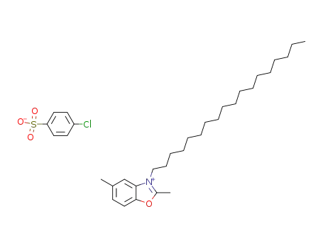 2,5-dimethyl-3-octadecyl-benzooxazolium; 4-chloro-benzenesulfonate