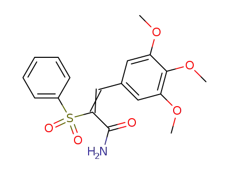 Molecular Structure of 50709-91-6 ((Z)-2-Benzenesulfonyl-3-(3,4,5-trimethoxy-phenyl)-acrylamide)