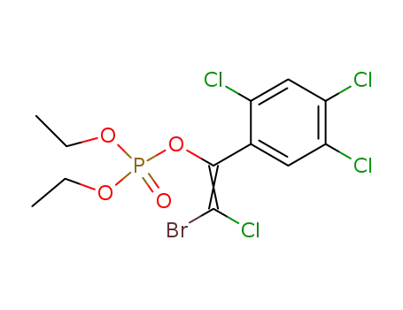 Phosphoric acid, 2-bromo-2-chloro-1-(2,4,5-trichlorophenyl)ethenyl
diethyl ester