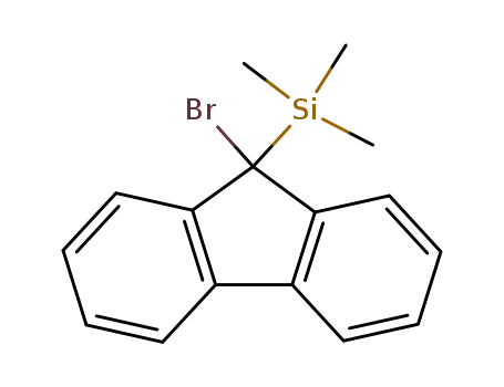 Molecular Structure of 17933-56-1 (Silane, (9-bromo-9H-fluoren-9-yl)trimethyl-)