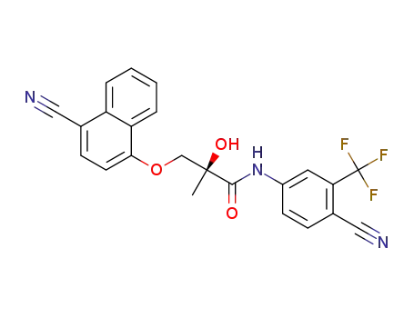 (S)-N-(4-cyano-3-(trifluoromethyl)phenyl)-3-(4-cyanonaphthalen-1-yloxy)-2-hydroxy-2-methylpropanamide