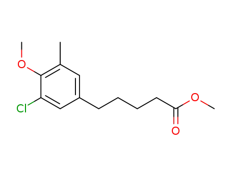 Benzenepentanoic acid, 3-chloro-4-methoxy-5-methyl-, methyl ester