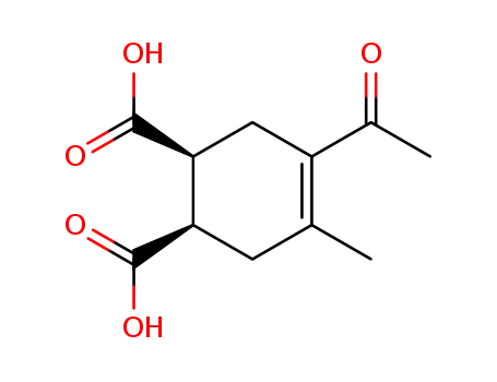 Molecular Structure of 61346-01-8 (4-Cyclohexene-1,2-dicarboxylic acid, 4-acetyl-5-methyl-)