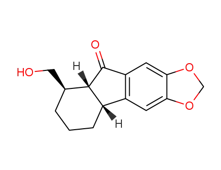 8<i>c</i>-hydroxymethyl-(4b<i>r</i>,8a<i>c</i>)-4b,5,6,7,8,8a-hexahydro-fluoreno[2,3-<i>d</i>][1,3]dioxol-9-one