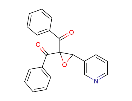 Molecular Structure of 33074-04-3 (<i>C</i>,<i>C</i>'-diphenyl-<i>C</i>,<i>C</i>'-(3-pyridin-3-yl-oxirane-2,2-diyl)-bis-methanone)