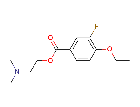 Molecular Structure of 5710-44-1 (4-Aethoxy-3-fluor-benzoesaeure-<2-dimethylamino-aethylester>)