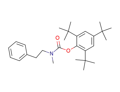 Molecular Structure of 65832-37-3 (Carbamic acid, methyl(2-phenylethyl)-,
2,4,6-tris(1,1-dimethylethyl)phenyl ester)