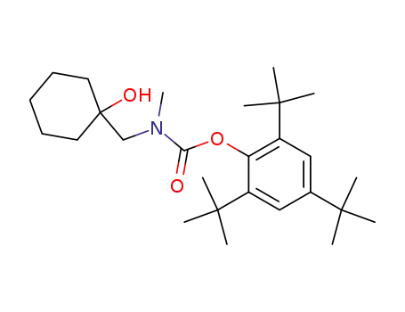 Molecular Structure of 65832-30-6 (Carbamic acid, [(1-hydroxycyclohexyl)methyl]methyl-,
2,4,6-tris(1,1-dimethylethyl)phenyl ester)