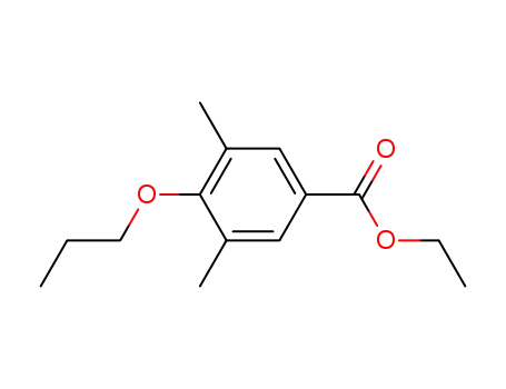 Molecular Structure of 100311-41-9 (3,5-Dimethyl-4-propoxybenzoic acid ethyl ester)