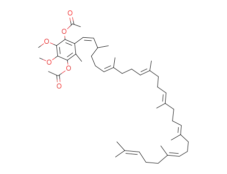 Acetic acid 4-acetoxy-2-((1Z,6E,10E,14E,18E,22E)-3,7,11,15,19,23,27-heptamethyl-octacosa-1,6,10,14,18,22,26-heptaenyl)-5,6-dimethoxy-3-methyl-phenyl ester