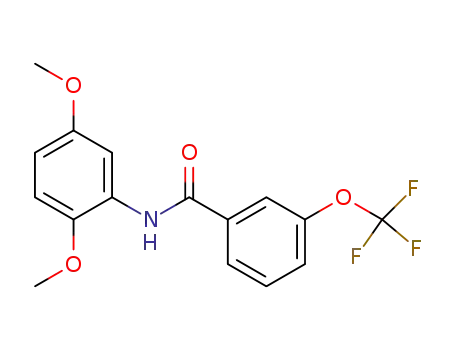 Molecular Structure of 1648-15-3 (2,5-Dimethoxy-N-(3-trifluormethoxy-benzoyl)-anilin)