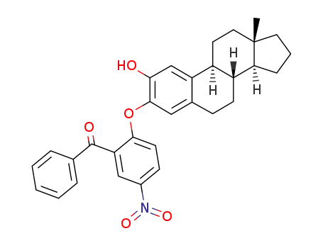 Molecular Structure of 5506-56-9 (2-Hydroxy-3-<4-nitro-2-benzoyl-phenoxy>-oestratrien-<1,3,5(10)>)