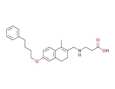 Molecular Structure of 847586-14-5 (b-Alanine,
N-[[3,4-dihydro-1-methyl-6-(4-phenylbutoxy)-2-naphthalenyl]methyl]-)