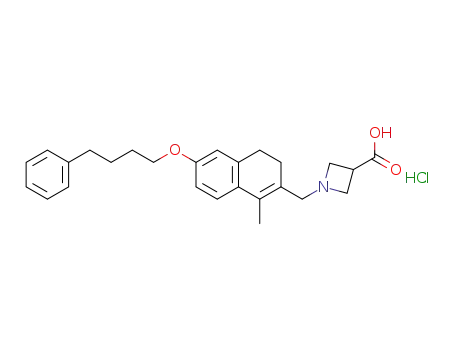 3-Azetidinecarboxylic acid,
1-[[3,4-dihydro-1-methyl-6-(4-phenylbutoxy)-2-naphthalenyl]methyl]-,
hydrochloride