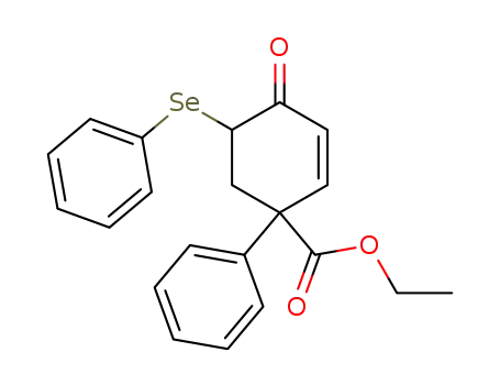 2-Cyclohexene-1-carboxylic acid, 4-oxo-1-phenyl-5-(phenylseleno)-,
ethyl ester