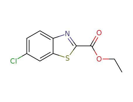 Molecular Structure of 64377-93-1 (6-CHLORO-2-BENZOTHIAZOLECARBOXYLIC ACID ETHYL ESTER)