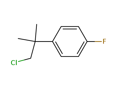 Molecular Structure of 703-09-3 (β-(4-Fluor-phenyl)-isobutylchlorid)