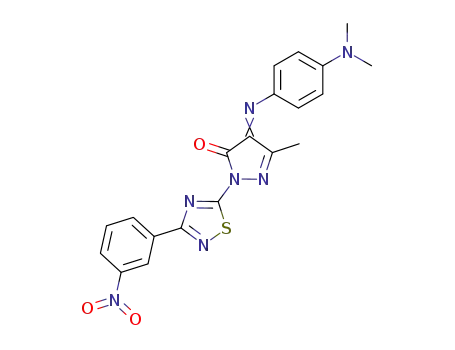 4-(4-dimethylamino-phenylimino)-5-methyl-2-[3-(3-nitro-phenyl)-[1,2,4]thiadiazol-5-yl]-2,4-dihydro-pyrazol-3-one