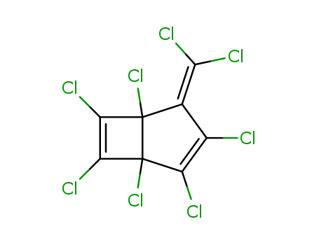 Molecular Structure of 38663-07-9 (Bicyclo[3.2.0]hepta-2,6-diene,
1,2,3,5,6,7-hexachloro-4-(dichloromethylene)-)