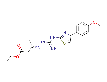 3-{[4-(4-methoxy-phenyl)-thiazol-2-ylcarbamimidoyl]-hydrazono}-butyric acid ethyl ester
