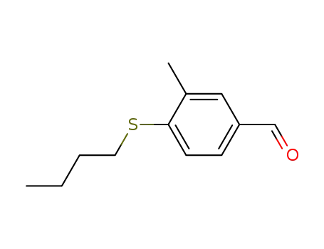 Molecular Structure of 104741-61-9 (3-Methyl-4-butyl-mercapto-benzaldehyd)
