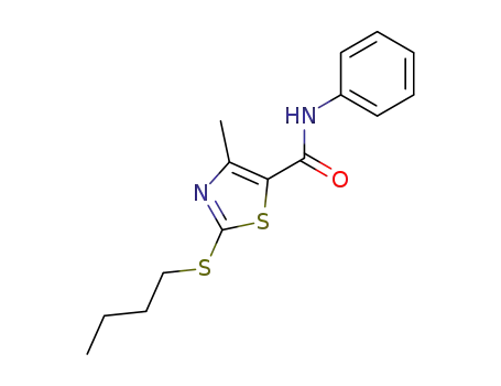 Molecular Structure of 40003-29-0 (2-butylsulfanyl-4-methyl-thiazole-5-carboxylic acid anilide)