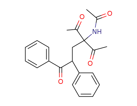 Molecular Structure of 95130-60-2 (1-Acetamino-1.1-diacetyl-3-phenyl-butyrophenon)