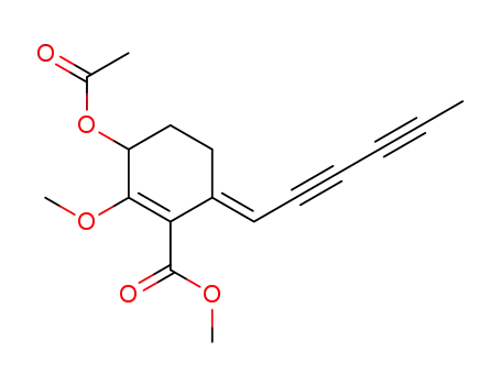 2-Methoxy-3-acetoxy-6-<hexaduen-(2.4)-yliden>-cyclohexen-(1)-carbonsaeure-(1)methylester