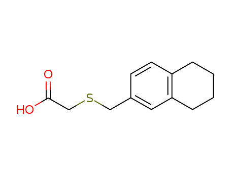 Molecular Structure of 53618-49-8 (Acetic acid, [[(5,6,7,8-tetrahydro-2-naphthalenyl)methyl]thio]-)