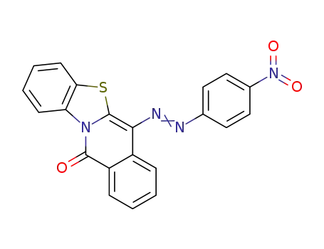 6-(4-nitro-phenylazo)-benzo[4,5]thiazolo[3,2-<i>b</i>]isoquinolin-11-one