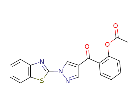 2-[1-(1,3-Benzothiazol-2-yl)-1H-pyrazole-4-carbonyl]phenyl acetate