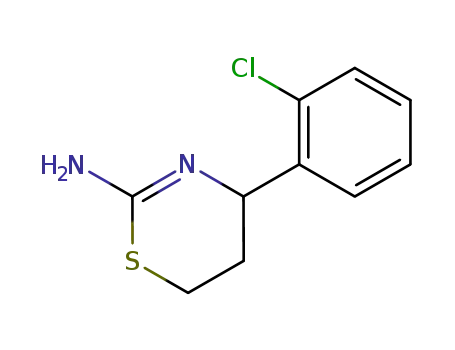 Molecular Structure of 21463-43-4 (4H-1,3-Thiazin-2-amine, 4-(2-chlorophenyl)-5,6-dihydro-)