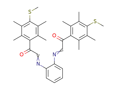 2-{(E)-2-[2-Oxo-2-(2,3,5,6-tetramethyl-4-methylsulfanyl-phenyl)-eth-(E)-ylideneamino]-phenylimino}-1-(2,3,5,6-tetramethyl-4-methylsulfanyl-phenyl)-ethanone
