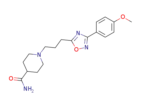 1-{3-[3-(4-methoxy-phenyl)-[1,2,4]oxadiazol-5-yl]-propyl}-piperidine-4-carboxylic acid amide