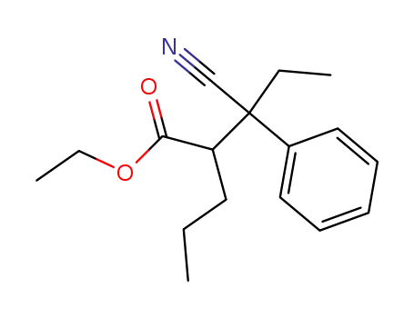 *opt.-inakt. 3-Cyan-3-phenyl-2-propyl-valeriansaeure-aethylester