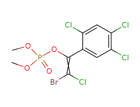 Phosphoric acid, 2-bromo-2-chloro-1-(2,4,5-trichlorophenyl)ethenyl
dimethyl ester