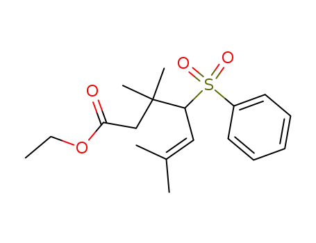 4-Benzenesulfonyl-3,3,6-trimethyl-hept-5-enoic acid ethyl ester