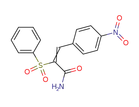 Molecular Structure of 50709-90-5 ((Z)-2-Benzenesulfonyl-3-(4-nitro-phenyl)-acrylamide)