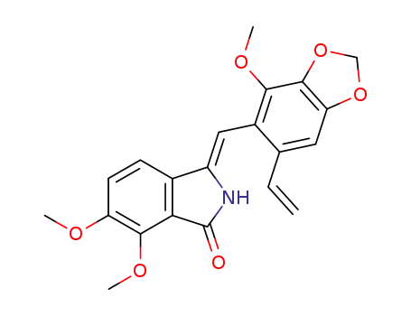 1H-Isoindol-1-one,
3-[(6-ethenyl-4-methoxy-1,3-benzodioxol-5-yl)methylene]-2,3-dihydro-6,
7-dimethoxy-, (Z)-
