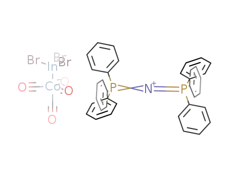 {N(P(C<sub>6</sub>H<sub>5</sub>)3)2}<sup>(1+)</sup>*{Co(CO)4InBr<sub>3</sub>}<sup>(1-)</sup>={N(P(C<sub>6</sub>H<sub>5</sub>)3)2}{Co(CO)4InBr<sub>3</sub>}