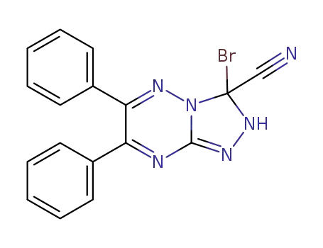 3-bromo-3-cyano-6,7-diphenyl-2,3-dihydro[1,2,4]triazolo[4,3-b][1,2,4]triazine