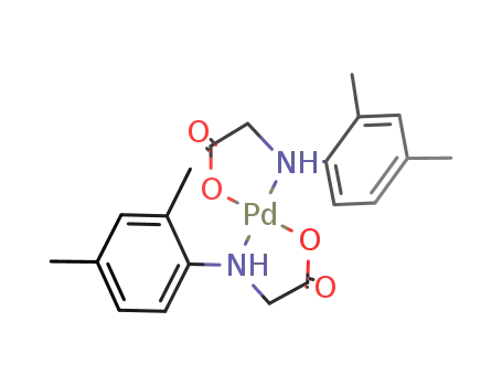 Molecular Structure of 99193-27-8 (bis(N-(2,4-dimethylphenyl)glycinato) palladium(II))