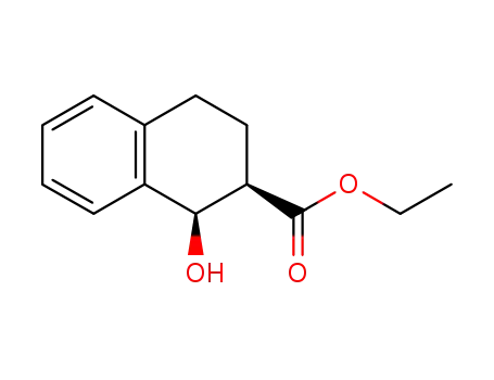 Molecular Structure of 61402-32-2 (2-Naphthalenecarboxylic acid, 1,2,3,4-tetrahydro-1-hydroxy-, ethyl
ester, trans-)