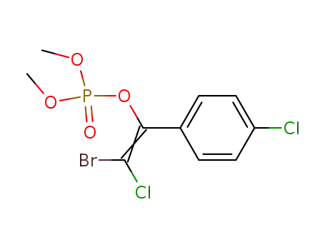Molecular Structure of 61621-89-4 (Phosphoric acid, 2-bromo-2-chloro-1-(4-chlorophenyl)ethenyl dimethyl
ester)